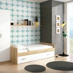 Cama nido Champion con frontal cambria/blanco 58x198,4x98 cm animada