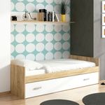 Cama nido Champion con frontal cambria/blanco 58x198,4x98 cm cama detalle