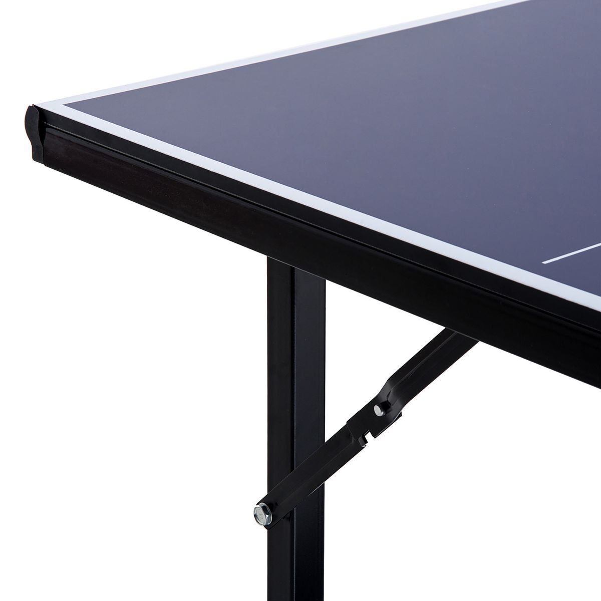 Mesa de ping pong Homcom plegable con red azul 76x182x91 cm