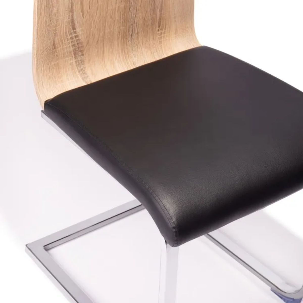 Conjunto de salón mesa Sensei + 4 sillas Sensei negro/natural