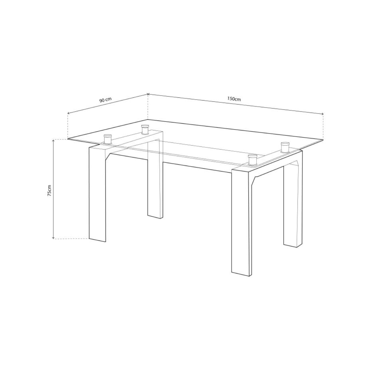 Conjunto de salón mesa Sensei + 4 sillas Sensei negro/natural