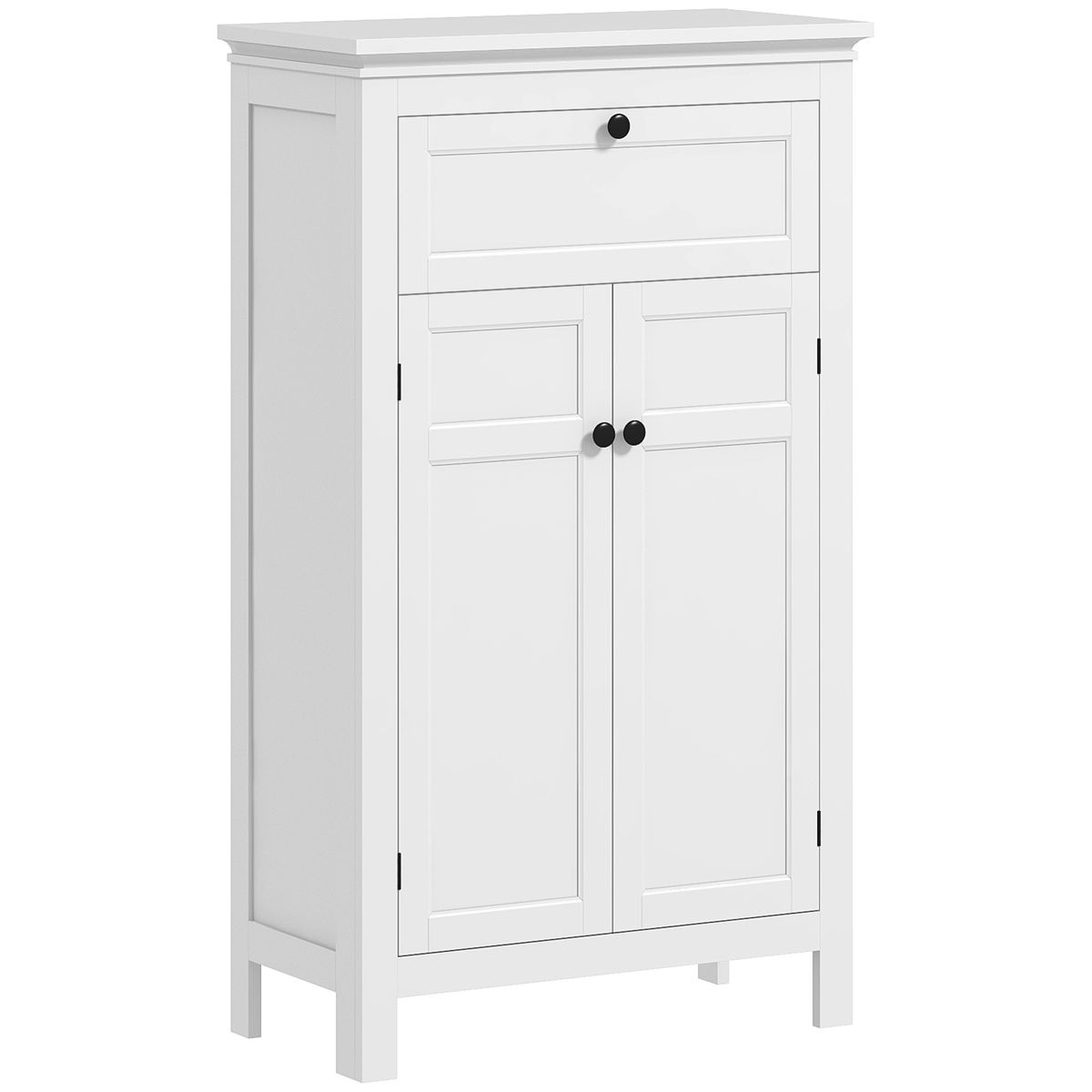 Mueble auxiliar Artemisa Homcom 2 puertas + cajón blanco 102,5x60x30 cm fondo blanco