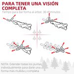 Árbol de Navidad Homcom 726 ramas con 350 luces LEDs verde Ø114x180 cm