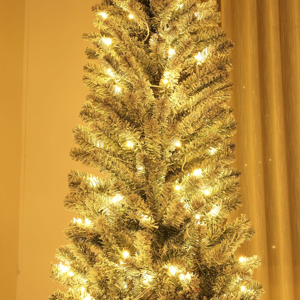 Árbol de Navidad Homcom 519 ramas con 220 LEDs 11 modos verde Ø68x225 cm animada