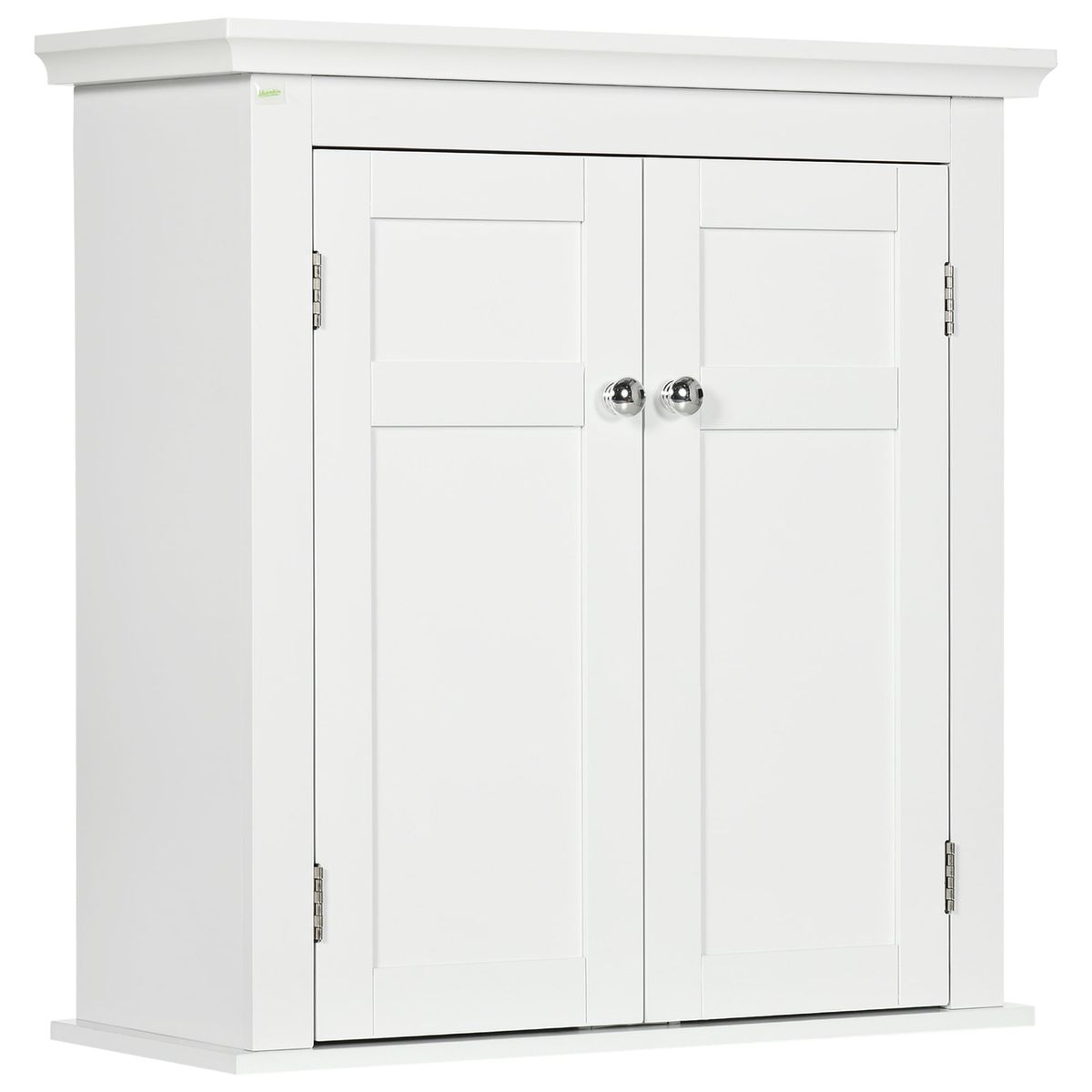 Mueble de baño Trafalgar Kleankin 2 puertas + estantes ajustables blanco 60x58x24 cm fondo blanco