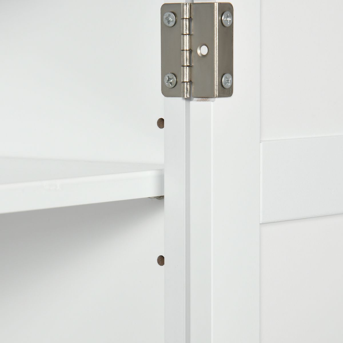 Mueble de baño Trafalgar Kleankin 2 puertas + estantes ajustables blanco 60x58x24 cm  detalle