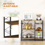 Estantería Rodeo Homcom con toma de corriente + estantes ajustables marrón oscuro 83x90x40 cm caracteristicas