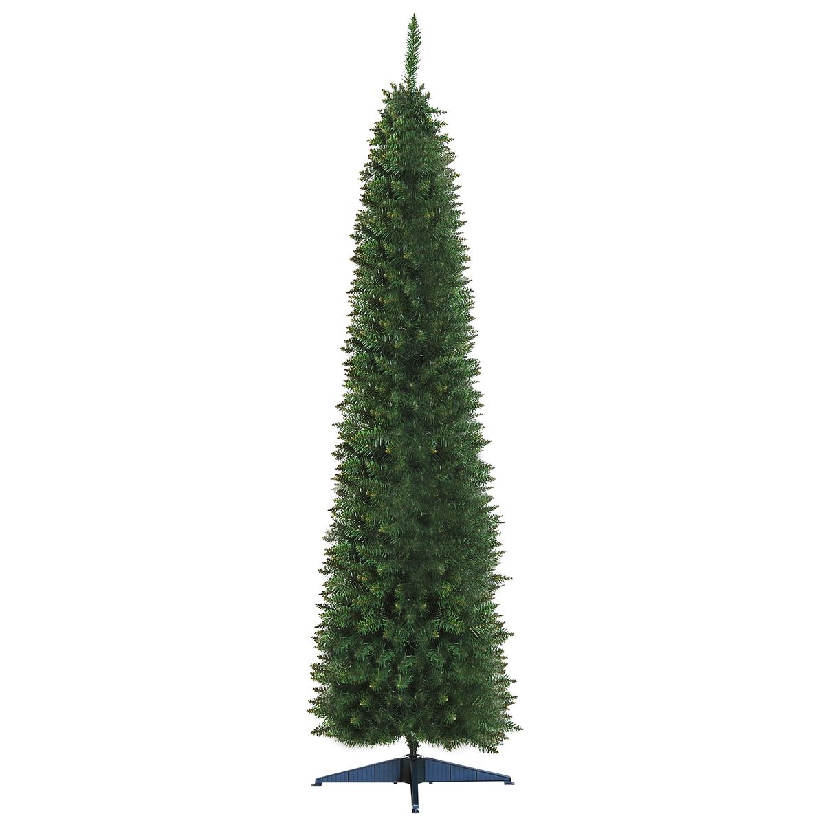 Árbol de Navidad Homcom 499 ramas Slim verde Ø60x210 cm fondo blanco
