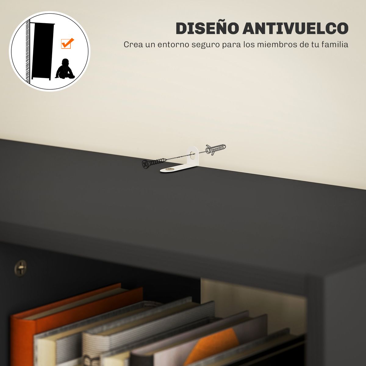 Estantería Color Homcom 9 compartimentos + 1 cajón negro 158x60x26 cm caracteristicas