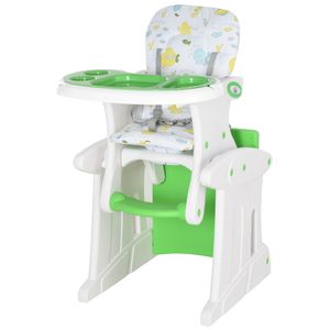 Trona para bebés Baloo Homcom ajustable con respaldo acolchado +6 meses 105x57x59 cm