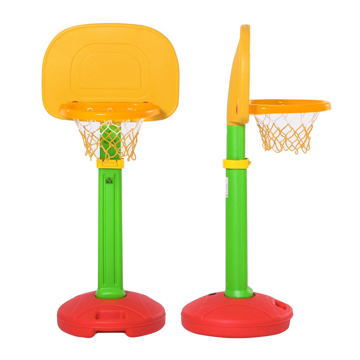 Canasta baloncesto infantil Homcom altura ajustable +3A multicolor 120-160x52,5x44 cm