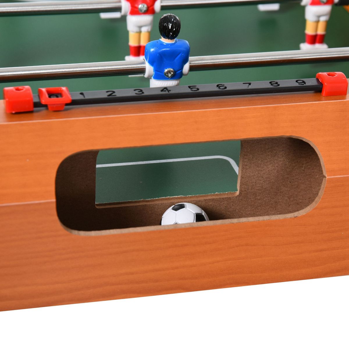 Futbolín infantil Homcom 22 jugadores + 2 marcadores madera 61,2x84,5x40 cm detalle