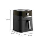 Freidora de aire Moulinex Easy Fry & Grill 1550W 4,2L 16 funciones negro medidas