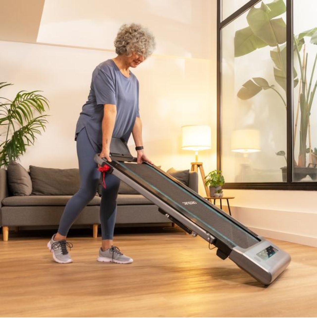 Cinta de andar Cecotec DrumFit WayHome 600 Pad 550W 6km/h negro almacenamiento