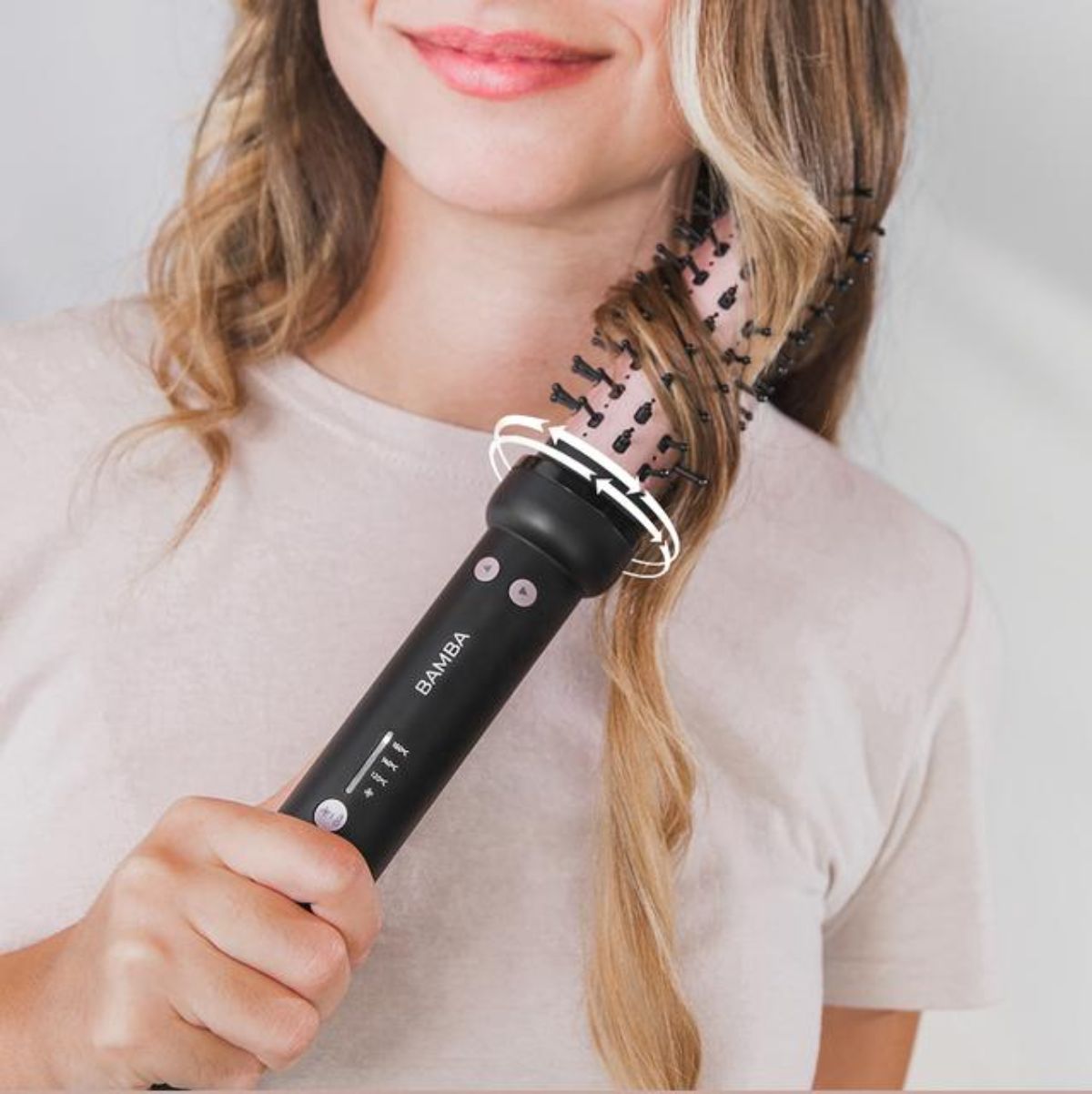 Cepillo eléctrico Cecotec Bamba InstantCare Curly AirFlow cerámico temperatura regulable negro rizado