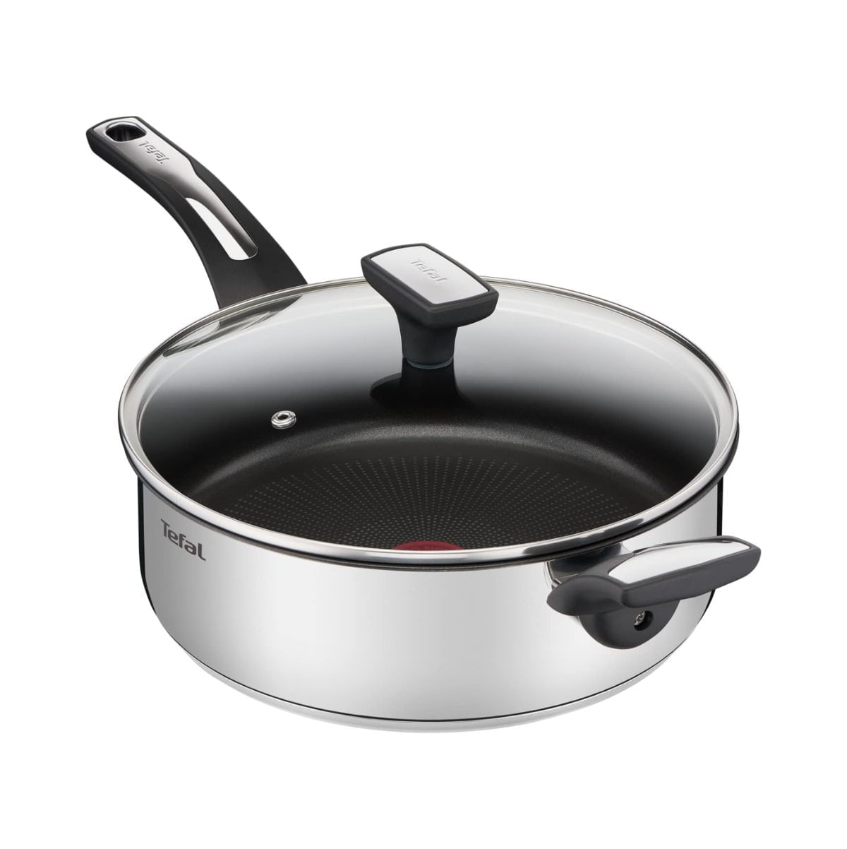 Guisera Tefal Emotion con tapa acero inoxidable negro Ø26 cm fondo blanco