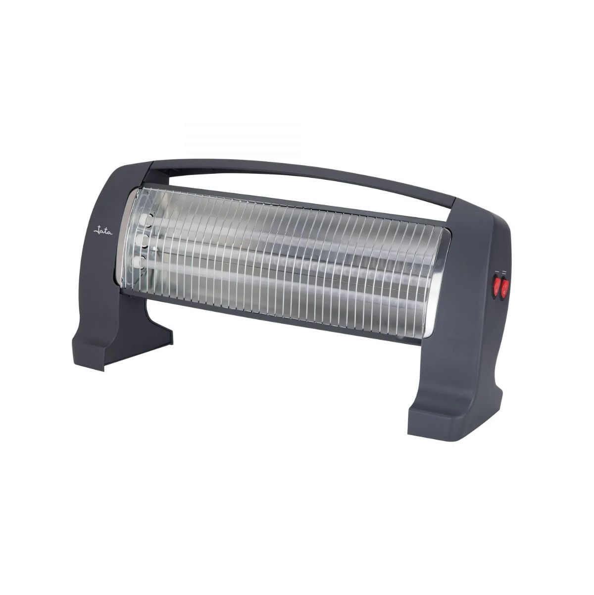 Calefactor de cuarzo Jata JCES2201 1200W 3 temperaturas gris fondo blanco