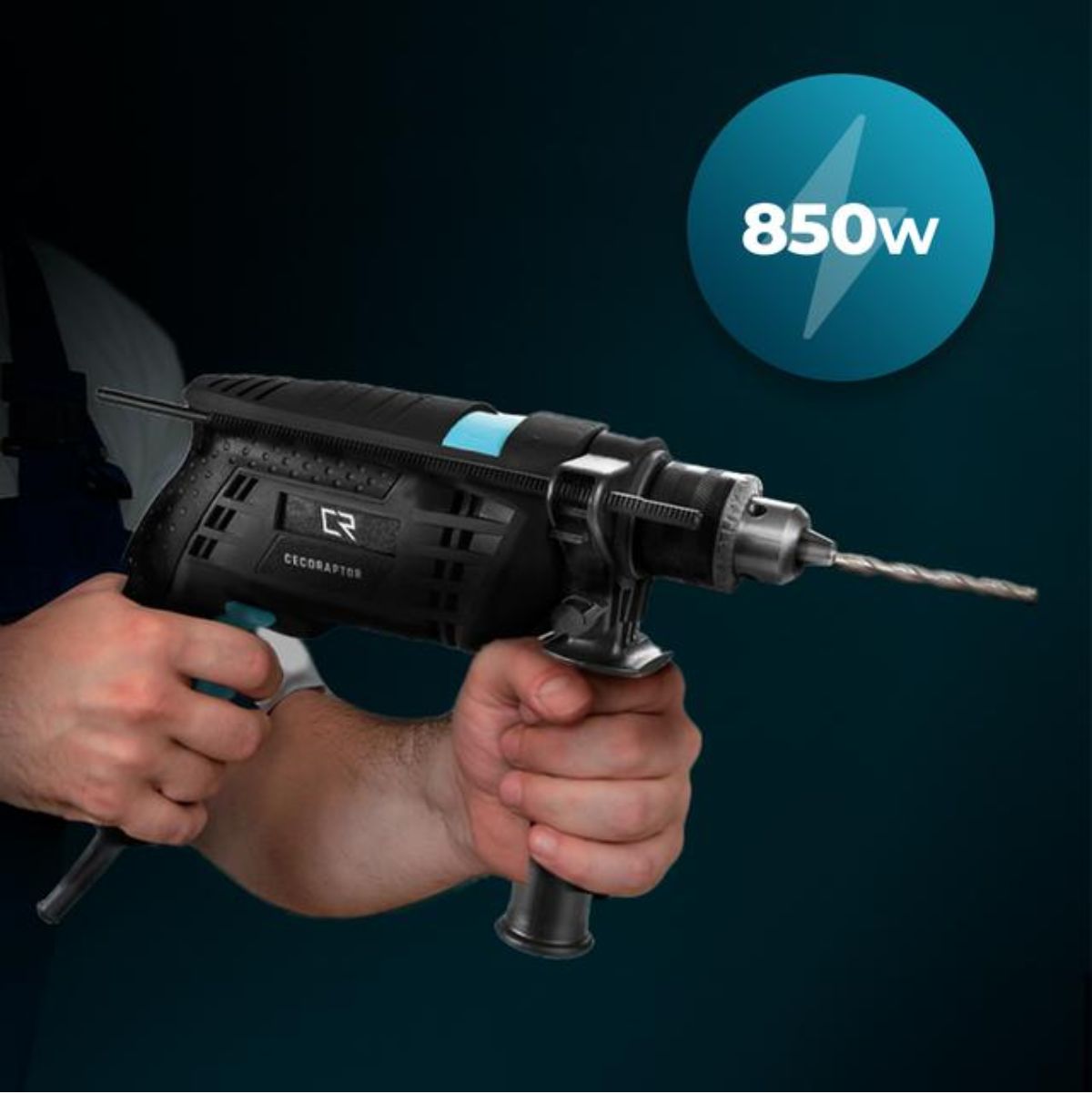 Taladro con percutor Cecotec Cecoraptor Impact Drill 24V 2 velocidades gris