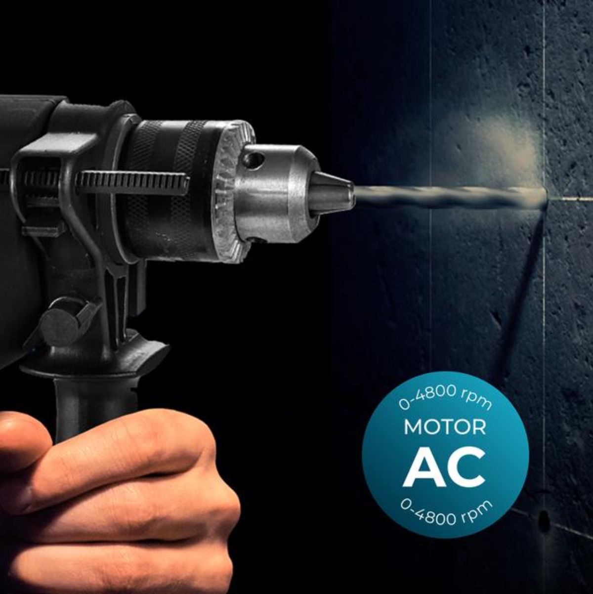 Taladro con percutor Cecotec Cecoraptor Impact Drill 24V 2 velocidades gris
