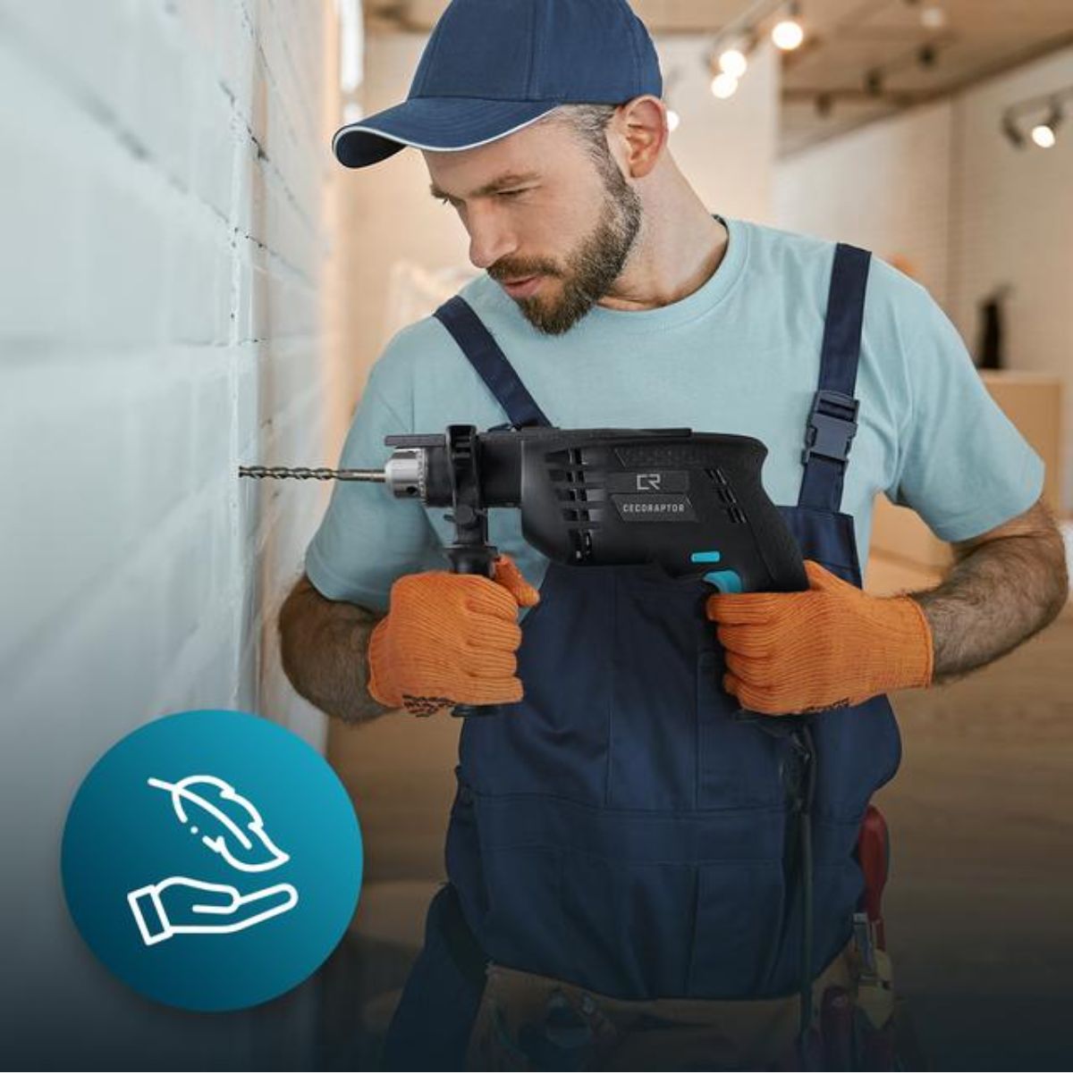 Taladro con percutor Cecotec Cecoraptor Impact Drill 24V 2 velocidades gris