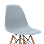 Silla de comedor Escandinava asiento curvado gris 83x46x53 cm asiento