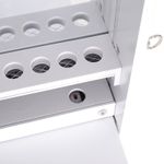 Espejo de pie Rob Homcom abatible con luces LED + puerta + cajón blanco 150x45x36 cm detalle