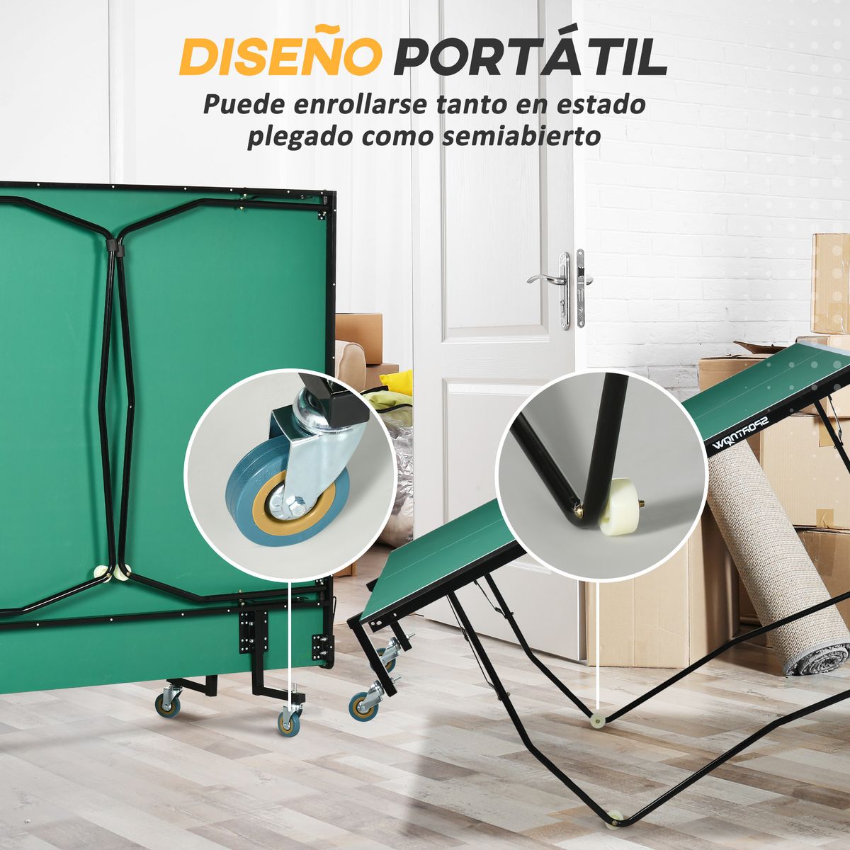 Mesa de ping-pong Hera Sportnow profesional verde 76x152,5x274 cm