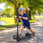 Patinete infantil Scooter Homcom plegable +3A negro 63-81x62x27 cm animada