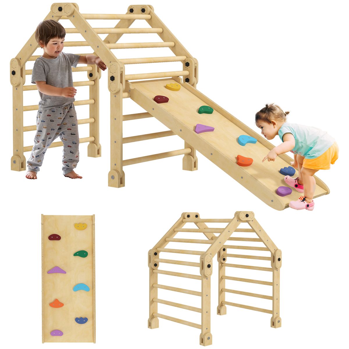 Juego de escalada infantil Aiyaplay 1-4 años multicolor 89x175x70 cm fondo blanco