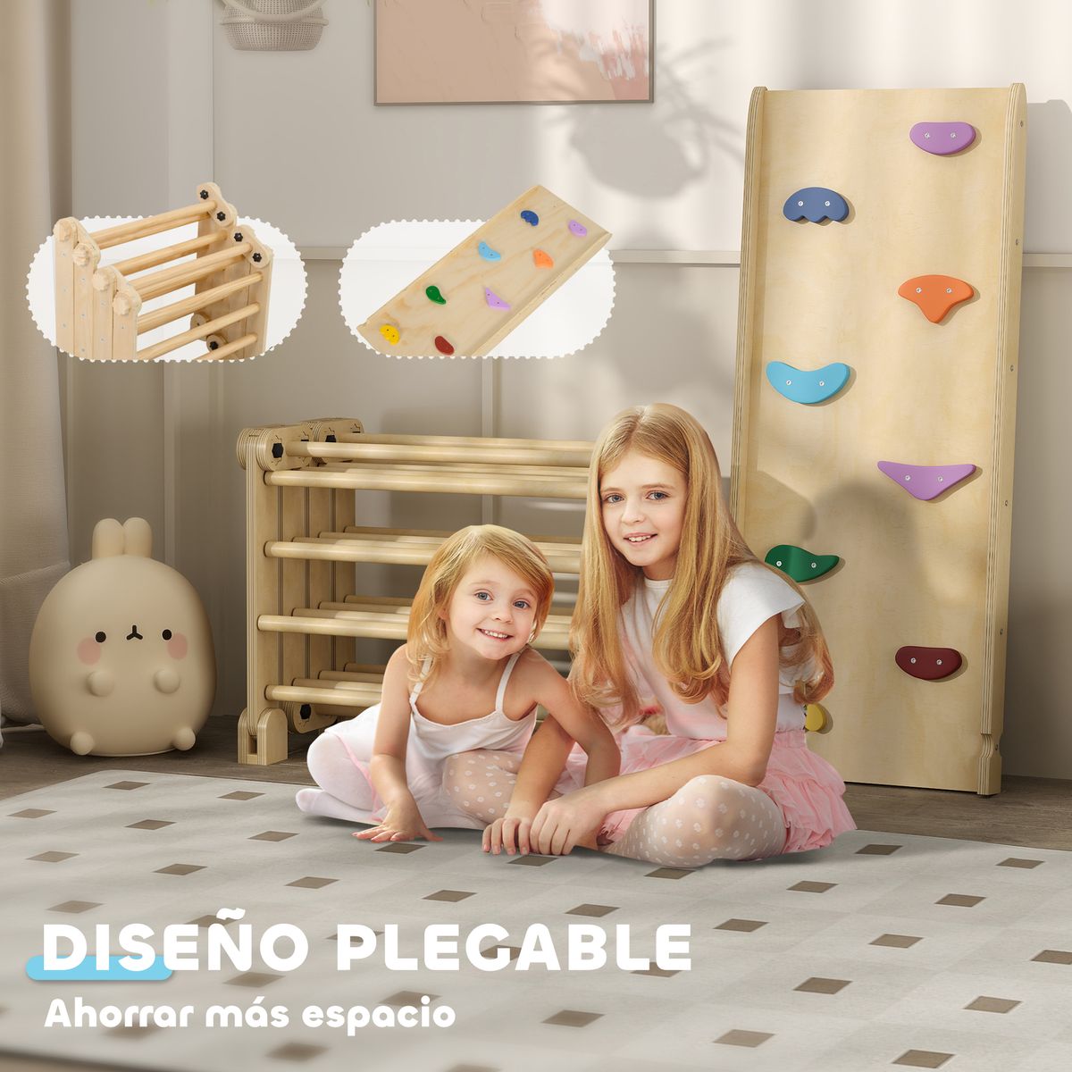 Juego de escalada infantil Aiyaplay 1-4 años multicolor 89x175x70 cm
