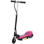 Patinete eléctrico infantil Homcom manillar ajustable +7A rosa 87-95x78x37 cm fondo blanco