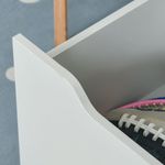 Estantería Moni Homcom 3 compartimentos + 2 cubos + cajón gris 90x60x29,9 cm detalle