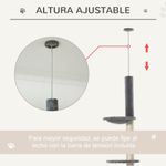 Árbol rascador PawHut altura ajustable con hamaca gris claro 238-270x60x40 cm