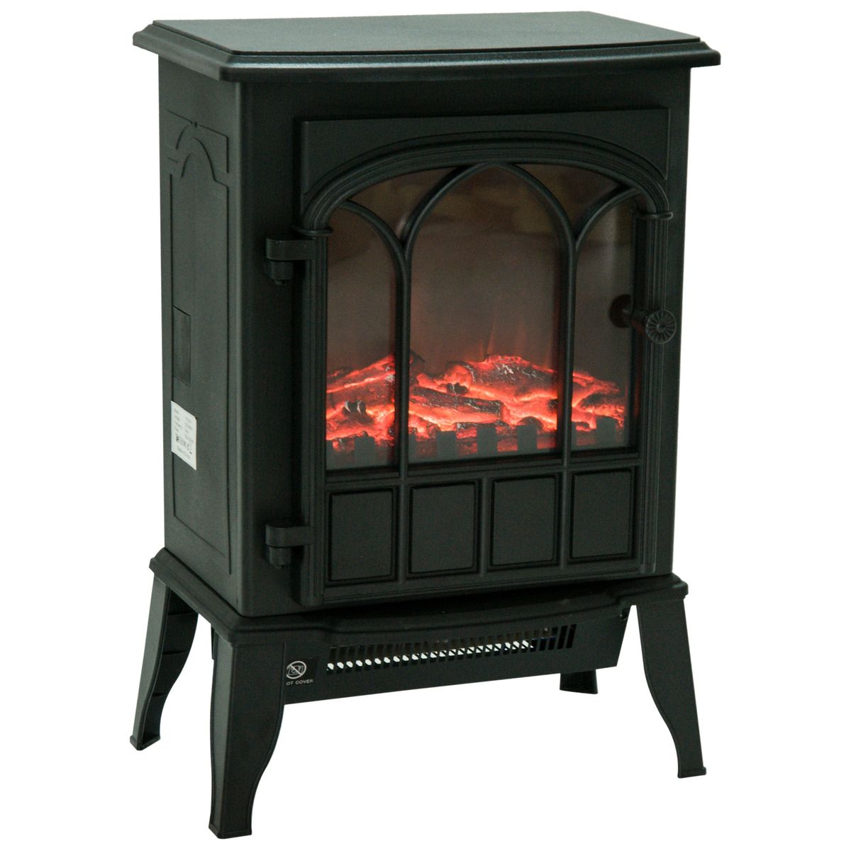 Chimenea eléctrica Heritage Homcom 2000w 2 potencias negro 56,5x39x23 cm
