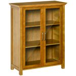 Aparador Snow Homcom 2 puertas + estantes nogal 86,8x66x31,8 cm fondo blanco