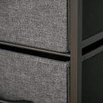 Cómoda Telar Homcom 4 cajones plegables gris 103x58x29 cm detalle cajon