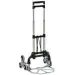 Carro de mano Durhand plegable con ruedas negro/plata 100x47 cm fondo blanco