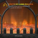 Chimenea eléctrica Vintage Homcom 2000W 2 potencias temperatura ajustable negro 58x55x31 cm