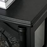 Chimenea eléctrica Vintage Homcom 2000W 2 potencias temperatura ajustable negro 58x55x31 cm