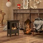 Chimenea de etanol Cerezo Homcom capacidad 1,2L negro 54x39x26 cm