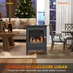 Chimenea de etanol Cerezo Homcom capacidad 1,2L negro 54x39x26 cm