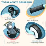 Triciclo infantil Miki Aiyaplay asiento ajustable 2-5 años azul 58x70,5x53 cm detalles