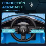 Coche eléctrico Maserati MC20 Aiyaplay con mando a distancia azul 42x105x65,5 cm volante