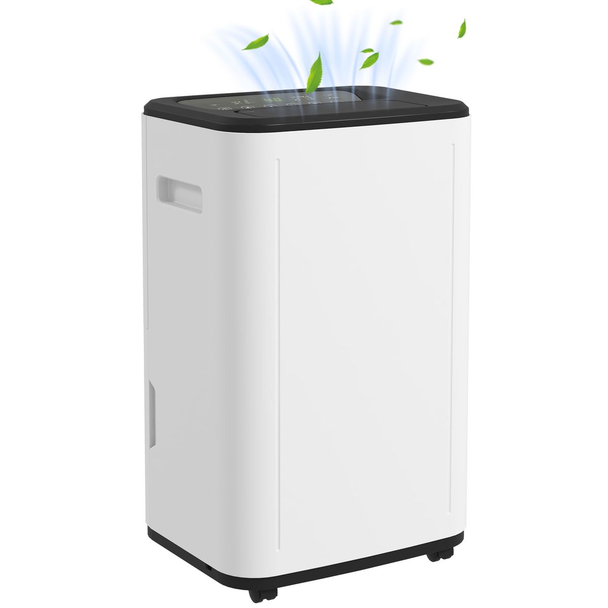 Deshumidificador eléctrico Homcom 20L 3 modos 2 velocidad blanco 53x33,5x26 cm fondo blanco