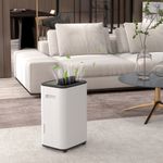Deshumidificador eléctrico Homcom 20L 3 modos 2 velocidad blanco 53x33,5x26 cm animada