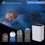 Deshumidificador eléctrico Homcom 20L 3 modos 2 velocidad blanco 53x33,5x26 cm