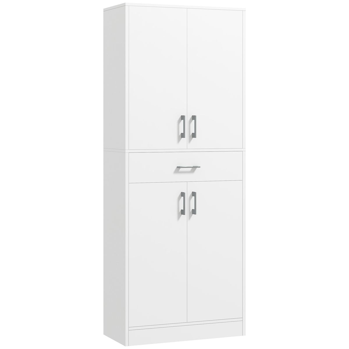 Aparador Mouse Homcom 4 puertas + 1 cajón blanco 180x70,8x34 cm fondo blanco