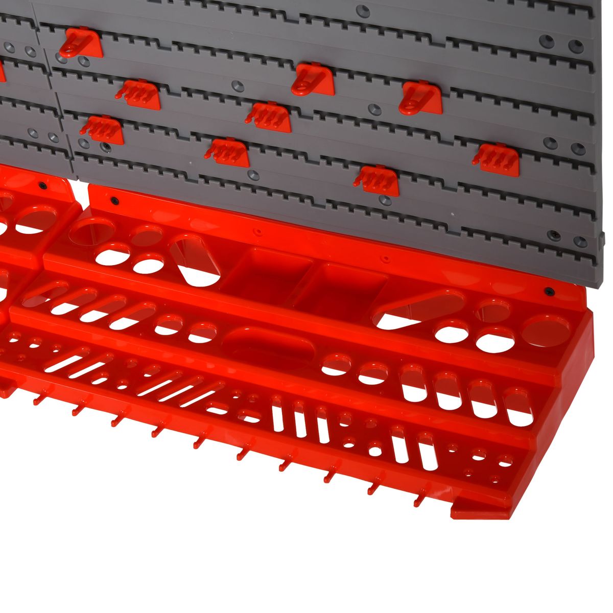 Estantería para herramientas Durhand 54 piezas + 50 ganchos rojo/gris 53,5x95,5x23 cm