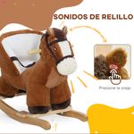 Caballo balancín Aiyaplay con asas + cinturón 18-36 meses marrón 45x68x33 cm web