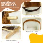 Caballo balancín Aiyaplay con asas + cinturón 18-36 meses marrón 45x68x33 cm caracteristiccas